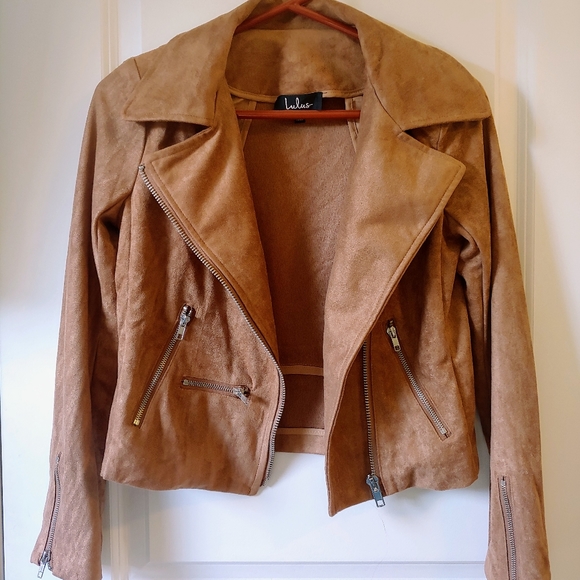 Lulus Vegan Suede Moto Jacket - Picture 3 of 6